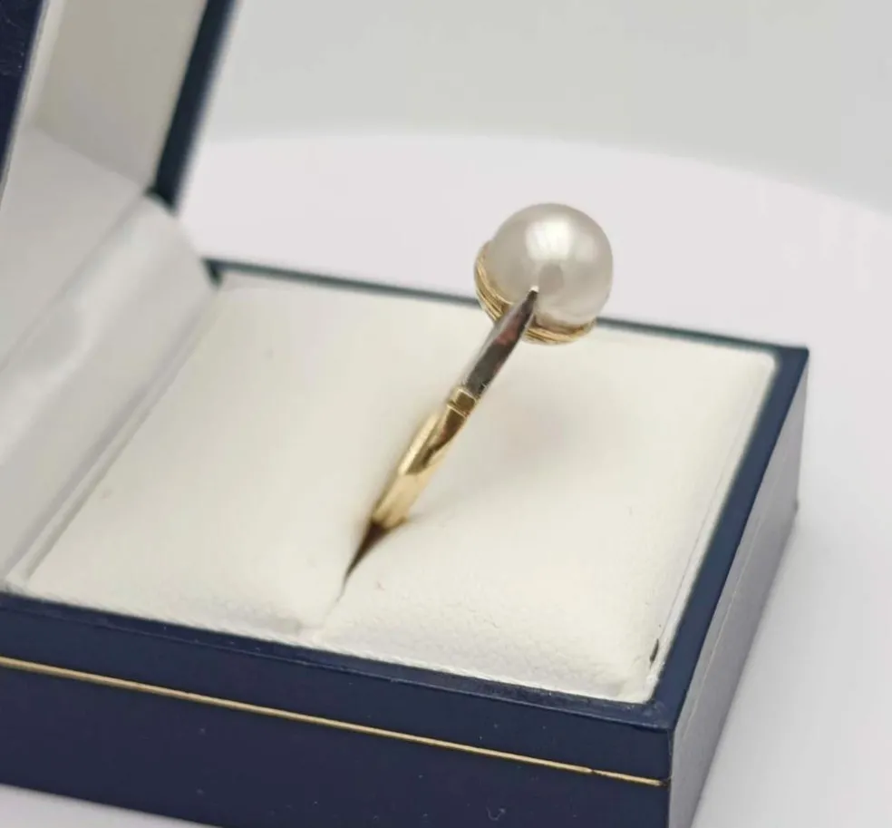 Bague début XXème or et perle