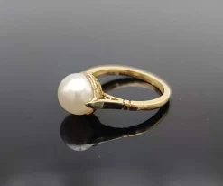 Bague début XXème or et perle