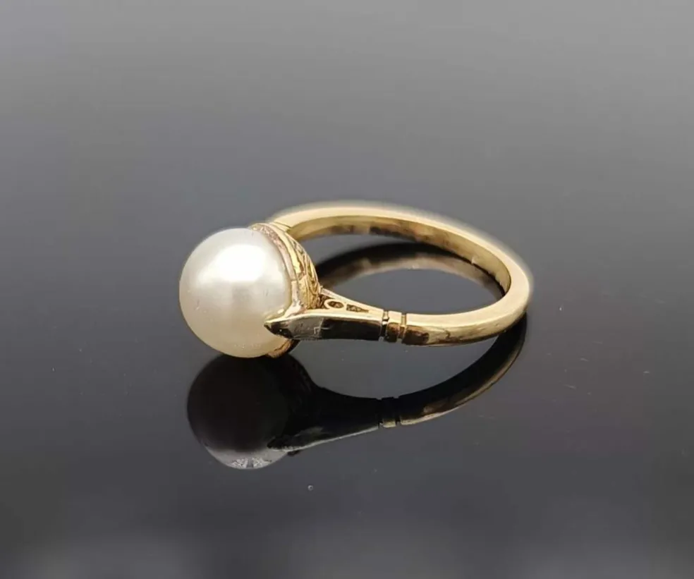 Bague début XXème or et perle