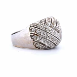 BAGUE DÉCO' EN OR BLANC 18 KT - 15 g