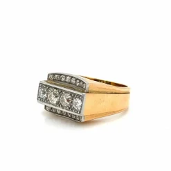 Bague de cocktail Art Déco diamants