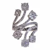 Bague de déclaration en or blanc 18 carats avec diamants