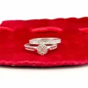 Bague de fiançailles + alliance en or et diamants