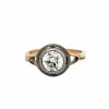 Bague de fiançailles Belle Epoque Diamant Or et Argent