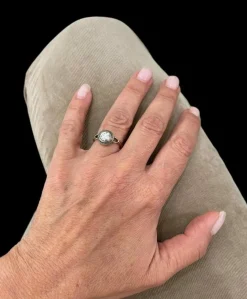 Bague de fiançailles Belle Epoque Diamant Or et Argent