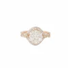 Bague de fiançailles diamants or rose