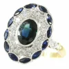 Bague de fiançailles diamant et saphir