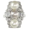 Bague de fiançailles diamant et perle