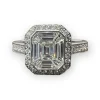 Bague de Fiançailles Diamants Calibrés et Pavage de Diamants