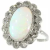 Bague de fiançailles diamant opale