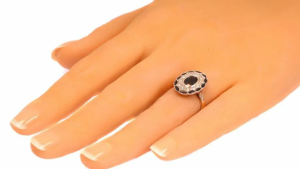 Bague de fiançailles diamant et saphir