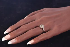 Bague de fiançailles, diamant, or