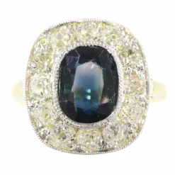 Bague de fiançailles diamant et saphir