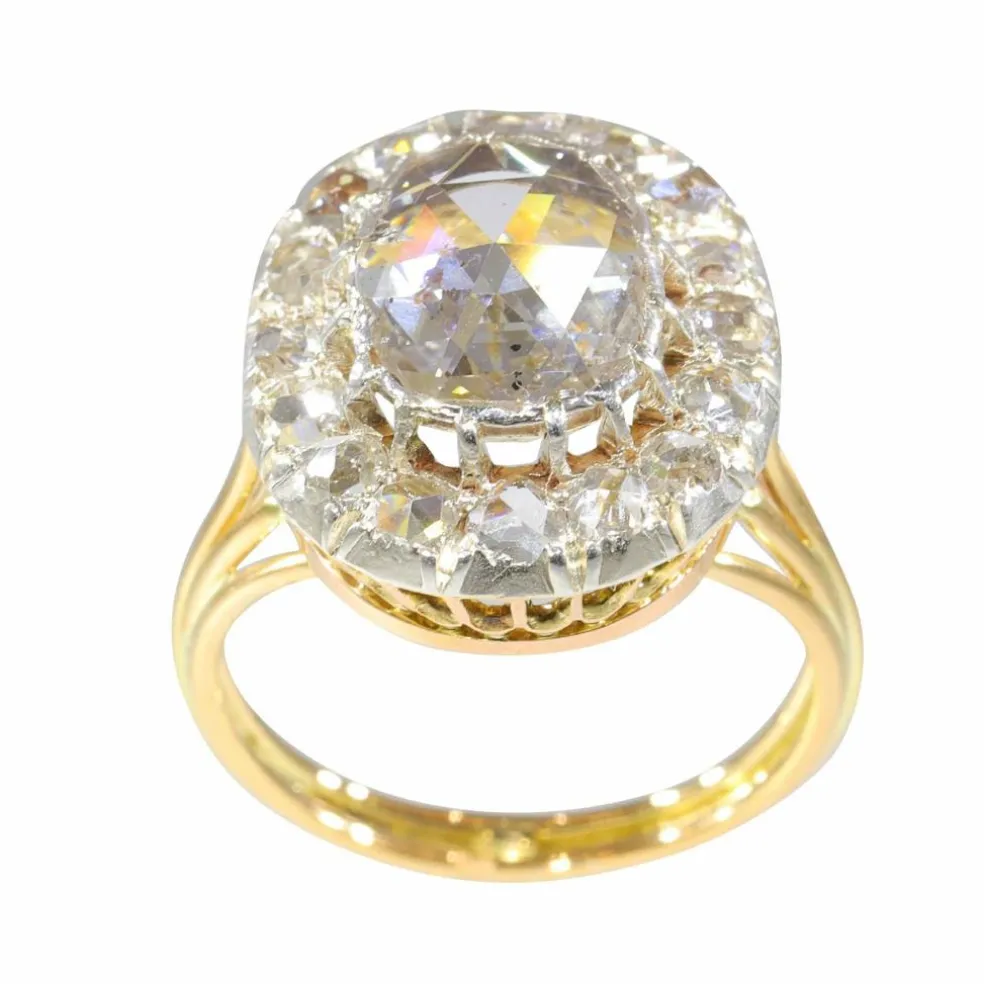 bague de fiançailles diamant taille rose