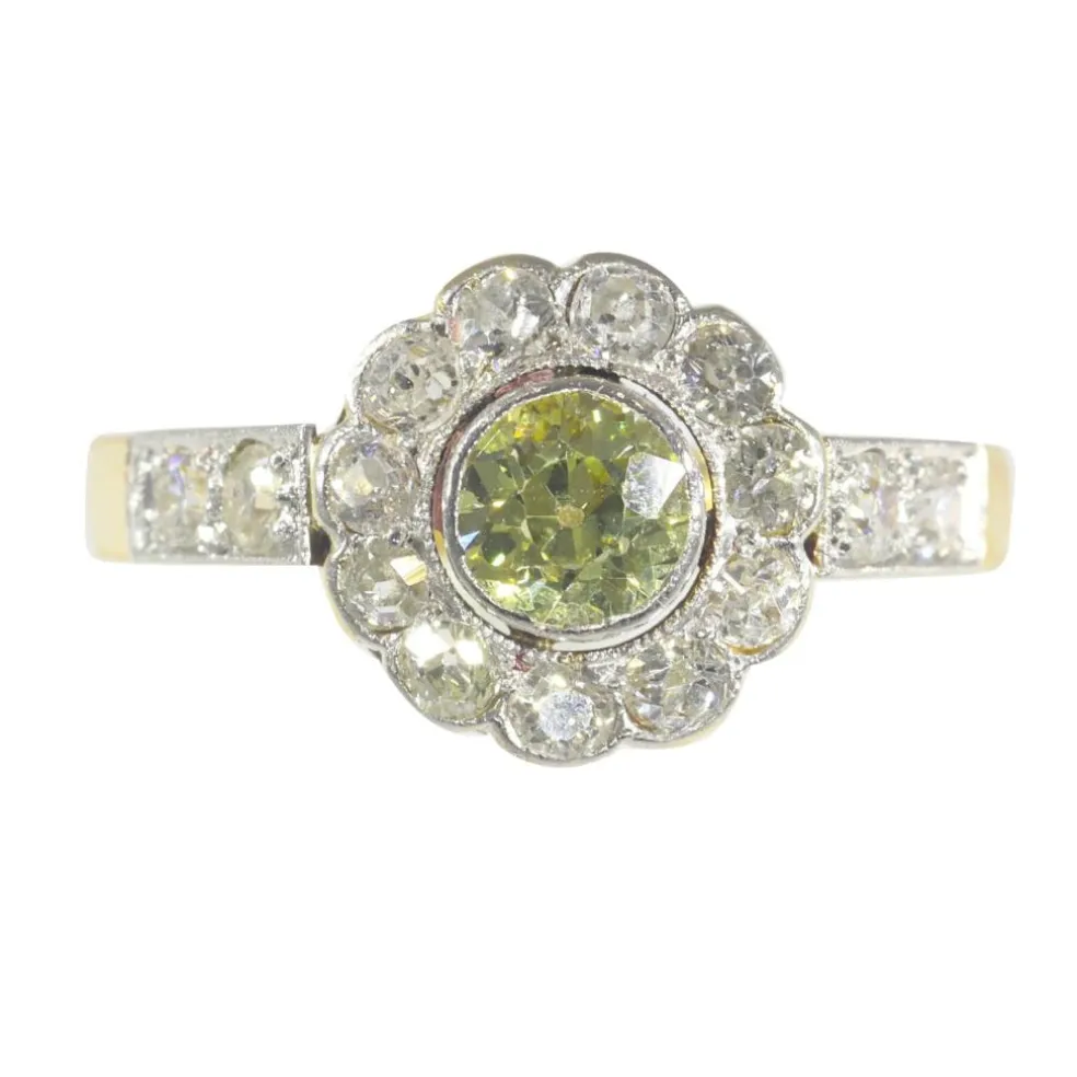 Bague de fiançailles, diamant, or