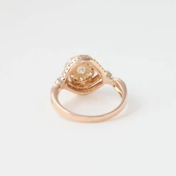 Bague de fiançailles diamants or rose