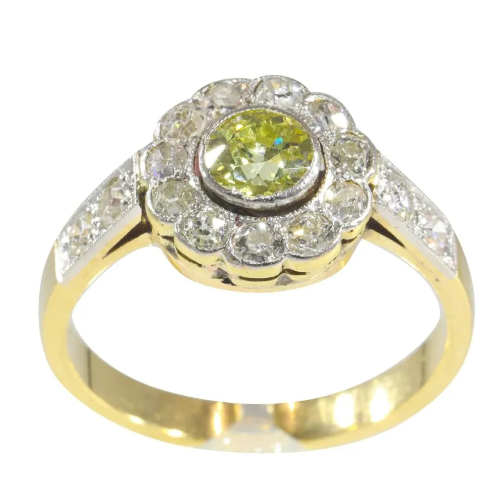 Bague de fiançailles, diamant, or