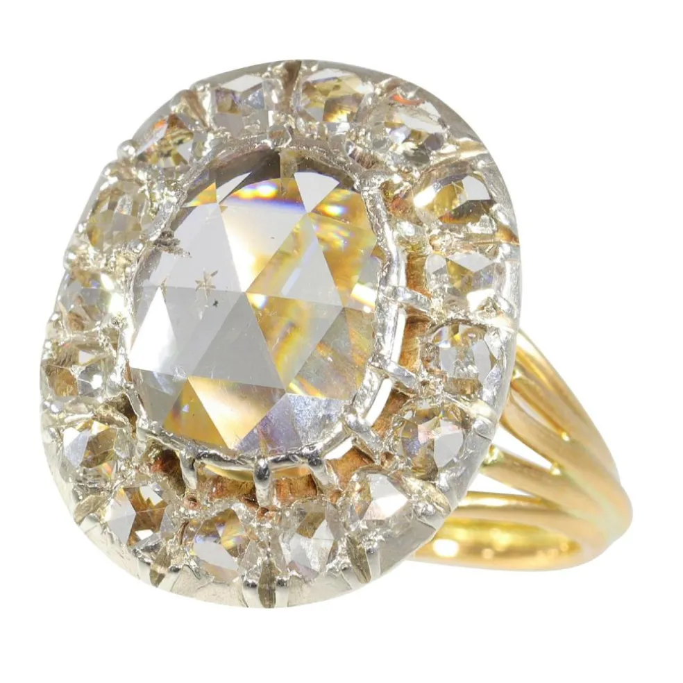 bague de fiançailles diamant taille rose