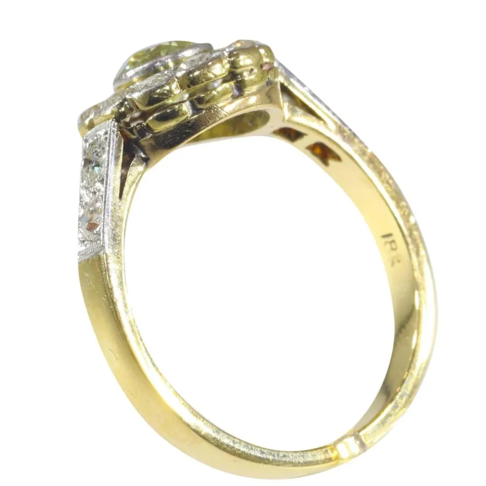 Bague de fiançailles, diamant, or