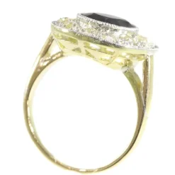 Bague de fiançailles diamant et saphir