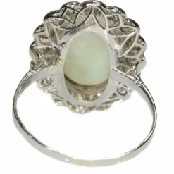 Bague de fiançailles diamant opale
