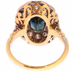 Bague de fiançailles diamant et saphir