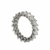 Bague De Fiançailles En Or Blanc Ornée De Diamants