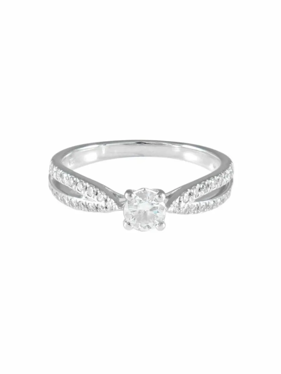 Bague de Fiançailles en Or Blanc et Diamants