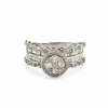 Bague de fiançailles en or blanc et diamants
