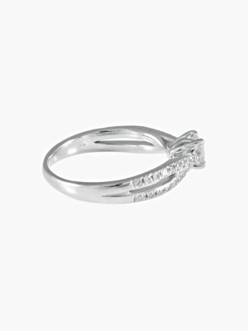 Bague de Fiançailles en Or Blanc et Diamants