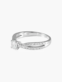 Bague de Fiançailles en Or Blanc et Diamants