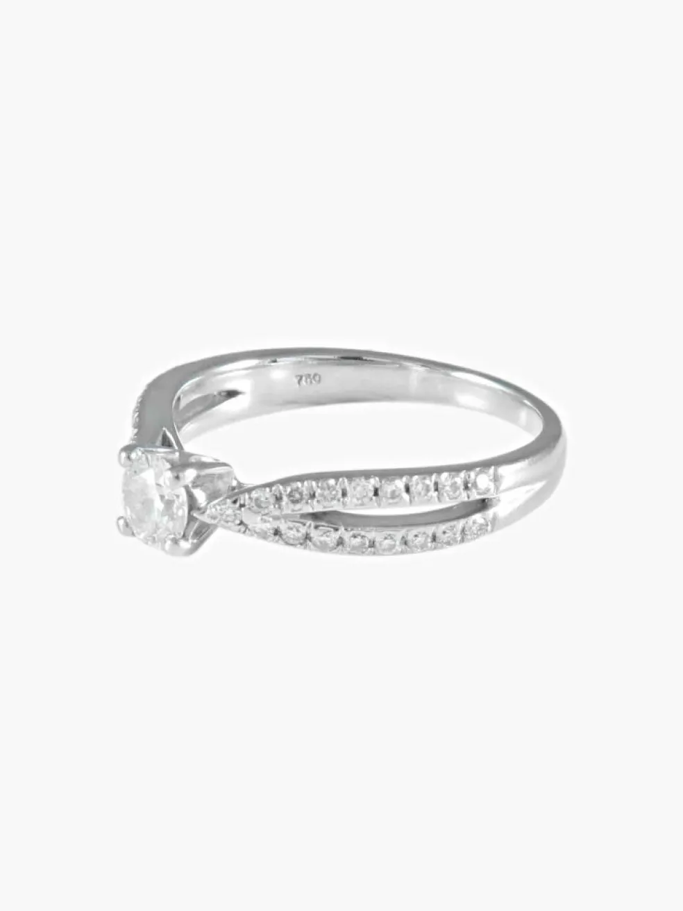 Bague de Fiançailles en Or Blanc et Diamants