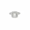 Bague de fiançailles or blanc diamants