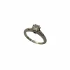 Bague de fiançailles or blanc diamant