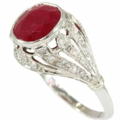 Bague de fiançailles Rubis birman
