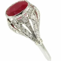 Bague de fiançailles Rubis birman