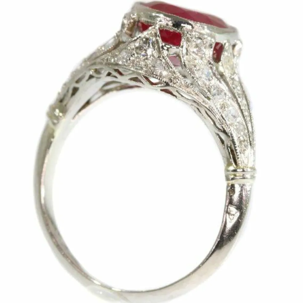 Bague de fiançailles Rubis birman