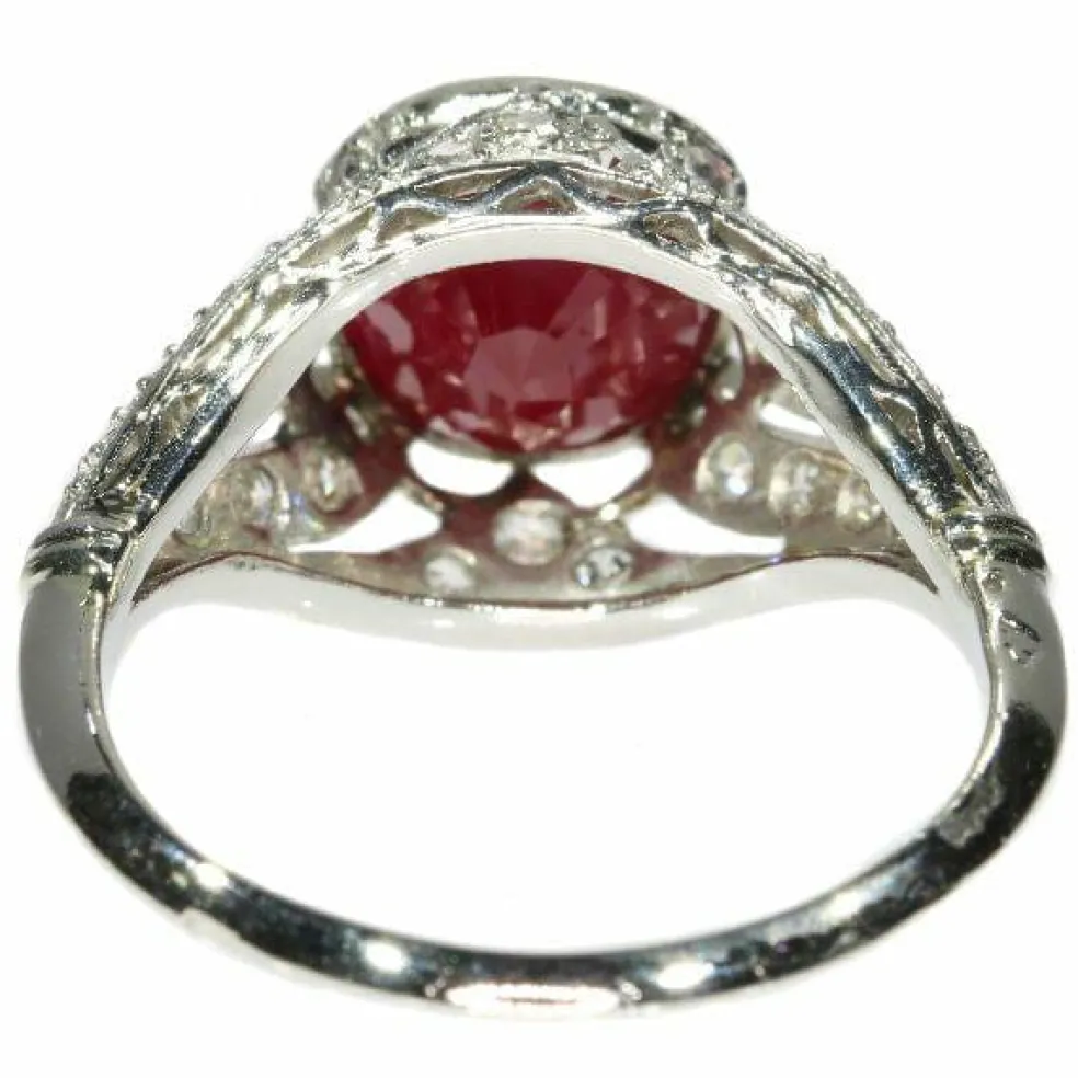 Bague de fiançailles Rubis birman