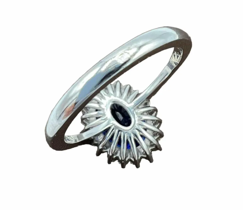 Bague de fiançailles saphir naturel certifié 3,27 carats