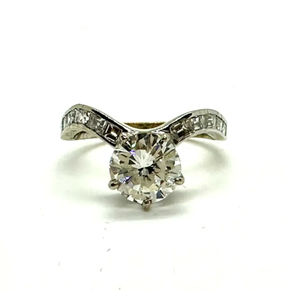 Bague de fiançailles étincelante avec - diamant ct. 1,73
