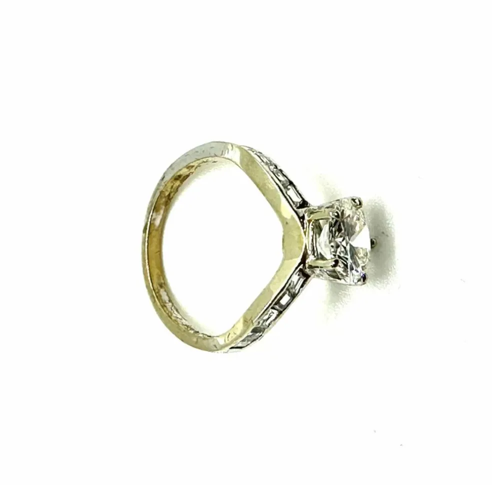 Bague de fiançailles étincelante avec - diamant ct. 1,73