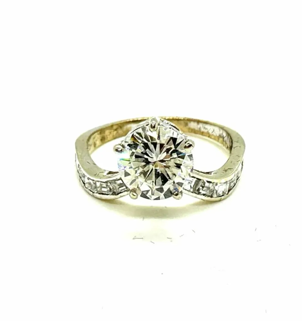 Bague de fiançailles étincelante avec - diamant ct. 1,73