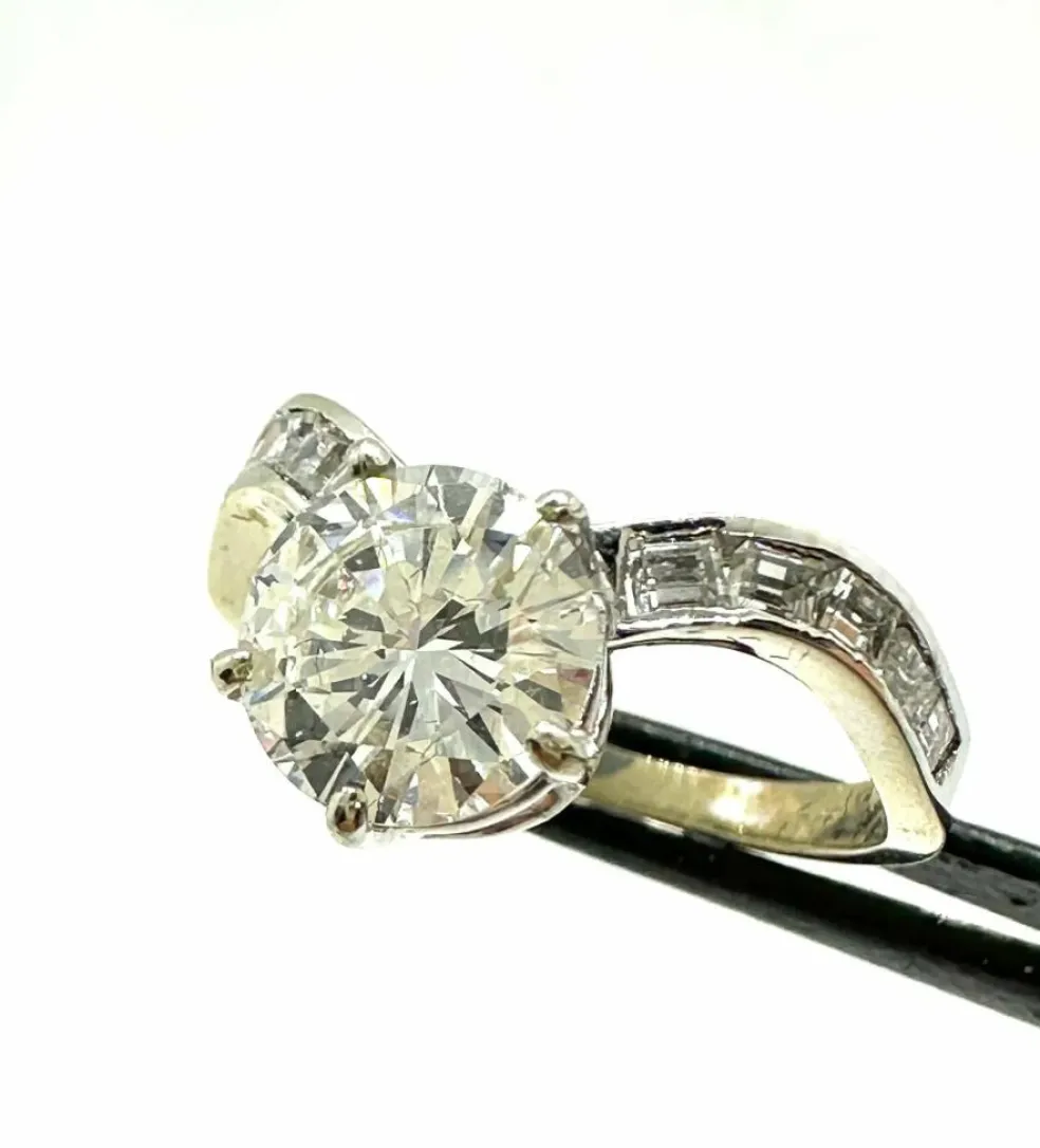Bague de fiançailles étincelante avec - diamant ct. 1,73