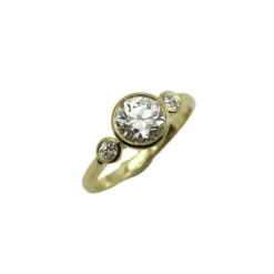 Bague de fiançailles trilogie en or et diamants