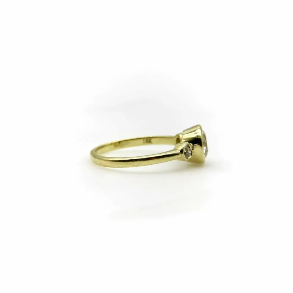 Bague de fiançailles trilogie en or et diamants