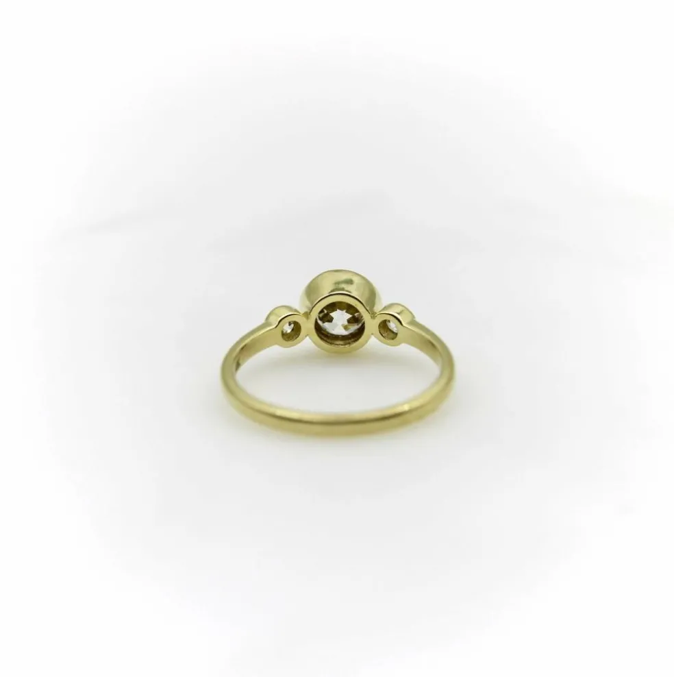 Bague de fiançailles trilogie en or et diamants