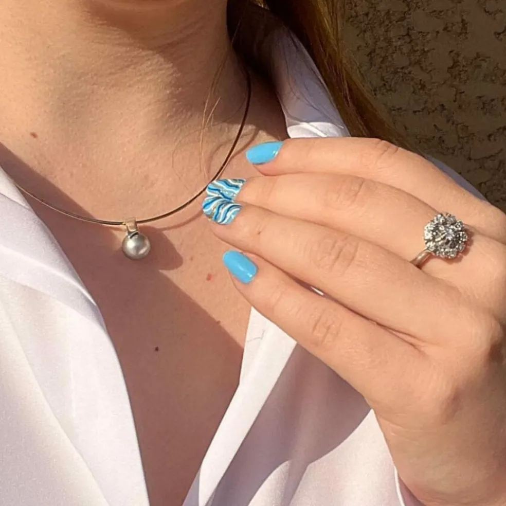 Bague de fiançailles Vintage or gris diamants