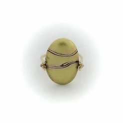 Bague de galets mokume en or Carrie Adell vintage