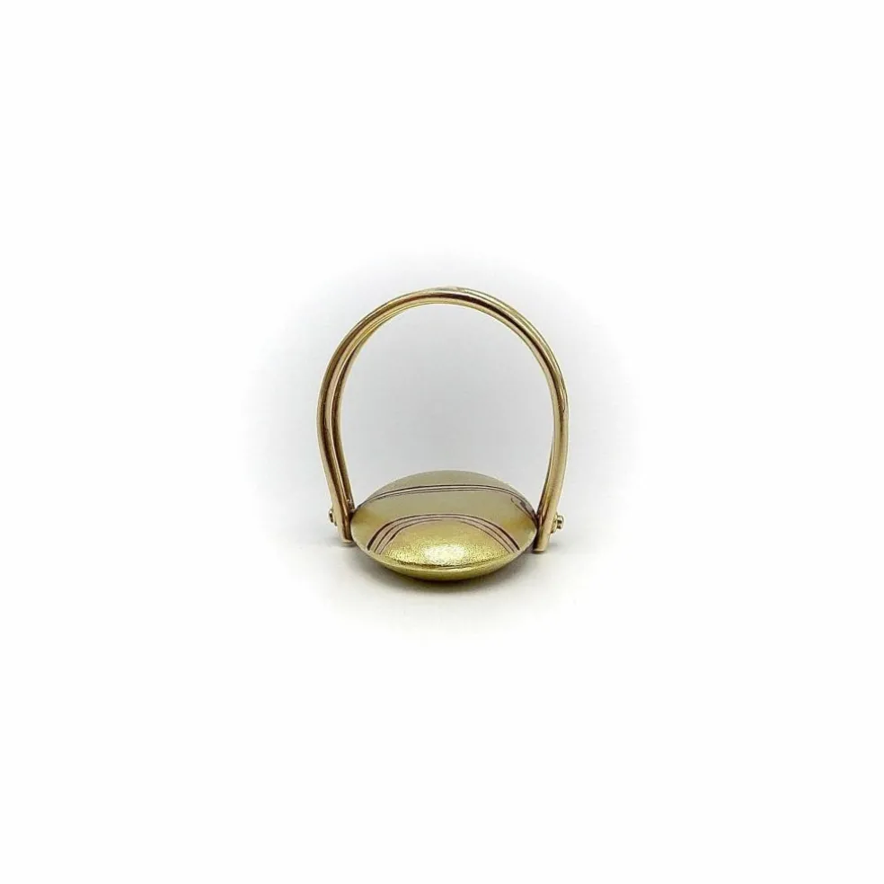 Bague de galets mokume en or Carrie Adell vintage