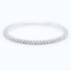 Bague de mariage en or blanc et diamants